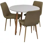 Мебель для кухни Evelin di Costacurta стол DT 404-1 + 3 стула XR-154WO Beige9 (rogojca) (3544)
