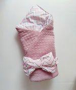 Конвертик-одеялко для выписки 100*80 см Плюш розовый