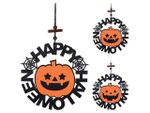 Подвеска деревянная Happy Halloween Тыква D17cm