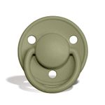 Suzeta din silicon Bibs De Lux (0-36 luni) Olive