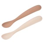 Посуда для кормления Beaba B913599 Set 2 lingurite silicon 4+ luni Clay