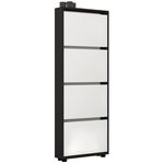 Полка для обуви Mobildor-Lux Leo Slim 50x16x164H cm Anthracite/White