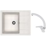 Мойка кухонная со смесителем Dr.Gans Nika 580 + SanDonna F 1069alb