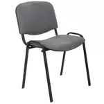 Scaun de birou Nowystyl ISO negru, piele gri