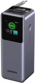 {'ro': 'Acumulator extern USB (Powerbank) Ugreen 55987B, Nexode Flight Approved 20000mAh, 165W, with Retractable USB-C Cable, Grey', 'ru': 'Аккумулятор внешний USB (Powerbank) Ugreen 55987B, Nexode Flight Approved 20000mAh, 165W, with Retractable USB-C Cable, Grey'}