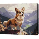 Tablou pe numere BrushMe RMG0003FC 30x40сm (fără cutie) Corgi curajos