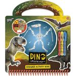 Набор для творчества Totum TT075115 Dino, Set cu șabloane, autocolante, foi de joc, pixuri gel, 1320D