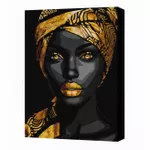 Tablou pe numere Ideyka KHO8497 30x40cm Eco, Rafinament auriu cu vopsele metalic extra