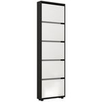 Полка для обуви Mobildor-Lux Leo Slim 90x16x203H cm Anthracite/White