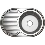 Chiuvetă bucătărie Rubano 27381 incastrabila 770x500x180mm (dreapta), inox, periat-0,8mm