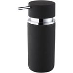 Dozator săpun Bisk 06593 rotund, negru. (ceramica)