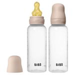 Поильник BIBS 5117244 Set 2 biberoane din plastic Blush cu tetina din latex flux mediu, 270ml
