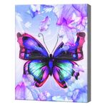 Бабочка в лиловых оттенках, 40x50 см, aлмазная мозаика