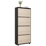 Полка для обуви Mobildor-Lux Leo Slim 50x16x164H cm Anthracite/Sonoma