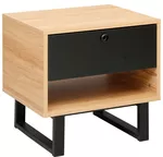 Тумбочка Deco Zenvo (50x40x49H) Oak/Black