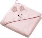 Аксессуар для купания BabyOno 1553/04 Prosop din bambus de baie cu gluga roz 100x100