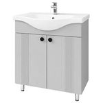 Шкаф под умывальник Mashtab 12178 Palma (Basic) cu 2 uși 650x370x850 Gri mat
