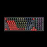 Gaming Keyboard Bloody S98 Sports, Mechanical, BLMS Switch Red, Double-Shot Keycaps, USB, Black/Red