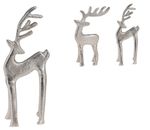 Декор Promstore 52563 Statueta Cerb in picioare, 9x16cm, argintie