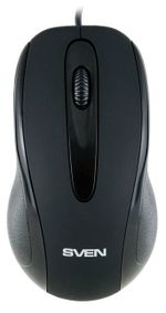 Mouse SVEN RX-170, Optical, 1000 dpi, 3 buttons, Ambidextrous, Black, USB