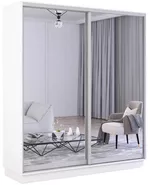 Шкаф Mobildor-Lux Fox uși glisante din oglinzi (170x60x230H cm) Alb