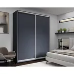 Dulap Nex Home Dulap cu uși glisante 200x60x220cm, PAL, Antracit