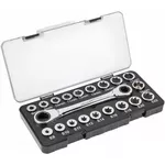 Ключ гаечный Hoegert HT1R492 ключ накидной трещоточный с головками от 8 до 19мм/Е8 – Е22мм.