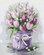 Набор для росписи по номерам  Изящные тюльпаны 40х50 см 02958