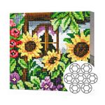 Картина по номерам Art Gallery BJ811 Mozaic cu diamante 20x20cm Flori de camp langa casa
