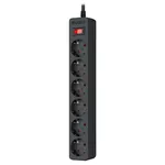 Фильтр электрический Sven SF-06E, 6 Sockets, Children protection, Non-Flammable, 5.0m, Black