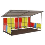 Детская площадка PlayPark 4611 Павильон ПЛ-411 (с полом и скамейками)