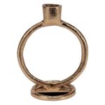 Lumânare Promstore 34380 Sfesnic metalic Golden Ring 11x7x15cm, auriu