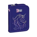 Penar școlar St.RIGHT 57802 Penar 1zip, 20.5x14x3.5cm, Unicorn Glow, textil