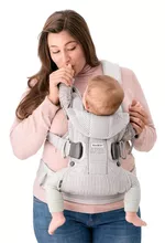 Marsupiu anatomic BabyBjorn One Air Silver, 3D Mesh