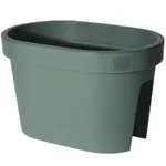 Decor pentru grădină ProGarden 50662 Вазон для цветов с выемкой на перила 40x27x25cm, зеленый