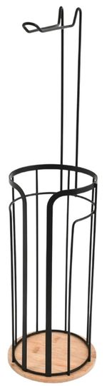 Suport pentru hârtie Bisk 08474, cu stocare, din bambus, negru