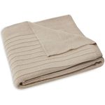 Set de perne si plapume Jollein 516-522-67011 Paturica Pure Knit Nougat GOTS, 100x150 cm