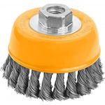 Set de tubulare, bite, duze Tolsen Perie cupa din sarma rasucita cu piulita 100 mm Industrial (77509)