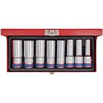 Набор головок, бит, насадок King Tony 4208MR набор торцевых головок глубоких 12 гран. 12-23мм 1/2