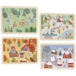 Puzzle Premaman PJQPNV-CCC-UNQ Set de puzzle 4 Sezoane, 4x24 piese