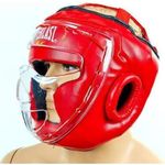 Товар для бокса Arena шлем для единоборств с прозрач маской цвет синий,размер L