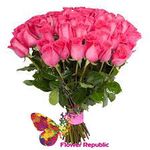 Buchet  - 35 Trandafir Fuxia PREMIUM OLANDA 80-90CM