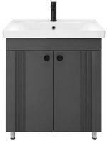 Dulap pentru lavoar Mashtab 12131 Palma (Sava) cu 2 uși 650x470x850 Antracit mat