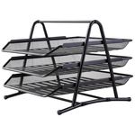 Suport pentru documente Deli DLE9181 Set 3 tavite suprapozabile Quali metal negru