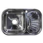 Мойка кухонная Rubano 27390 incastrabila 750x490x180mm (stânga), inox, luciu-0,8mm