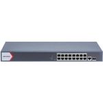 Switch/Коммутатор Hikvision DS-3E1518P-EI/M (16PoE Long distance + 1 Gigabit + 1 Uplink)