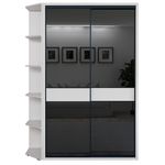 Шкаф Bayro Murano 1400x2300x600 белый, купе (606205)