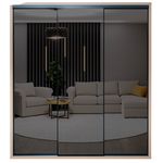 Шкаф Bayro Parma Graphite 2000x2250x600 серый камень, купе