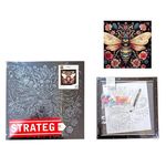 Картина по номерам Strateg 57225 (fundal negru) 40x40cm Albina colorata