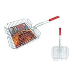 Товар для пикника BBQ 48150 BBQ Решетка для гриля BBQ 32x26x6cm с деревянной ручкой